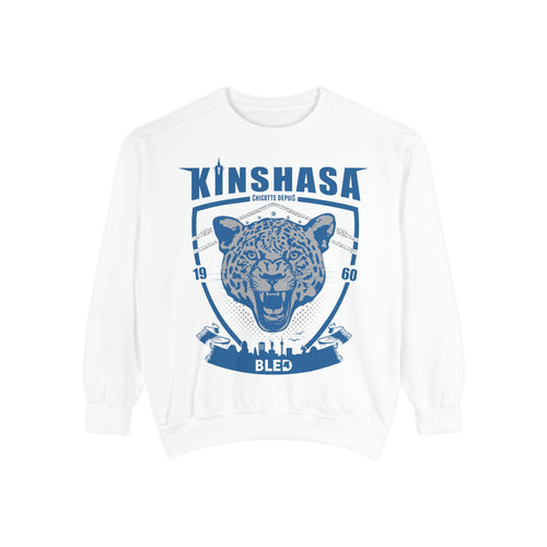Kinshasa Leopard Head Sweatshirt | Vintage Shield Graphic